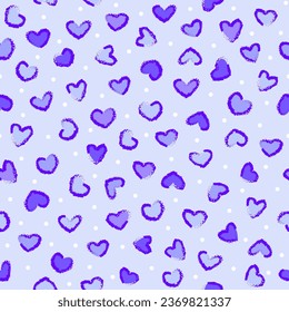 blue love seamless pattern. cyan heart design print. valentine background. good for fabric, fashion, wallpaper, backdrop, paper, bedding, clothing, textile, pajama.