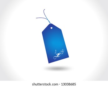Abstrakte Vektorgrafik des Blue-Love-Tags