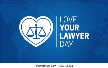 Blue Love Your Lawyer Day Background Illustration