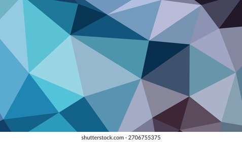Fundo geométrico abstrato azul baixo do polígono