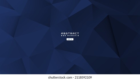 Blue low poly background, abstract geometric triangular style. vector illustration graphic design background template.