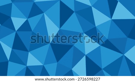 blue low poly geometric background flat color vector illustration template design