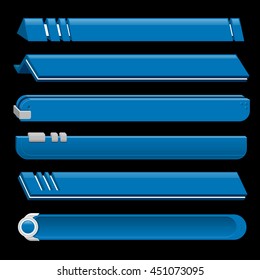 Blue lower third banner bar screen broadcast - vector illustration