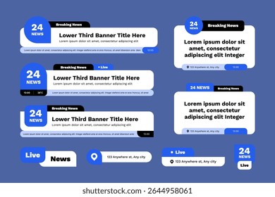 Banner inferior terceiro azul com design moderno simples