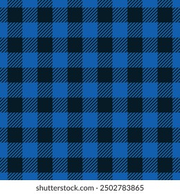 Blue Lumberjack Plaid Seamless Pattern vector illustration