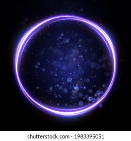 Blue luminous frame. Festive template for text. Blue border for festive texts. Set is a light frame of different shapes. PNG. Vector illustration.	
