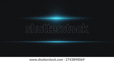 Blue luminous horizontal lines creating a sleek overlay effect on a transparent background