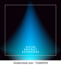 Blue Luminous Ray in the Dark . Abstract Background . Template for your Design . Isolated Vector Illustration