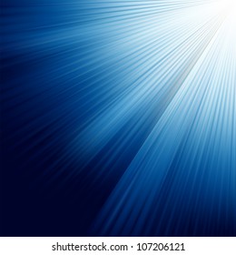 Blue luminous rays. EPS 8 vector file included