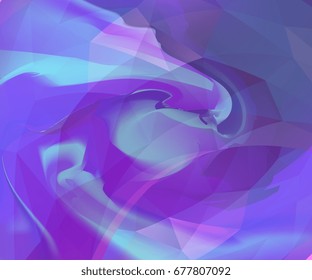 Blue luminous wavy background. Shining and contemporary vector illustration
