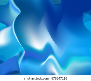 Blue luminous wavy background. Shining and contemporary vector illustration