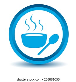 Blue lunch time icon on a white background. Vector illustration 