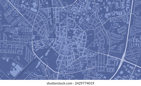 Karte von Blue Lund, Schweden. Vector Stadt Straßenkarte, Stadtgebiet.