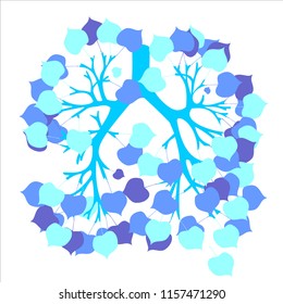 Blue lungs tree