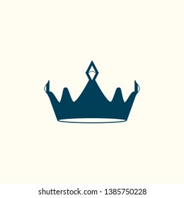 Blue luxurious crown design vector