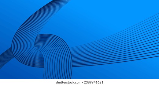 Un fondo abstracto de lujo azul con una ola azul. Gradiente azul moderno que fluye el elemento de las líneas de onda. Concepto de tecnología futurista.