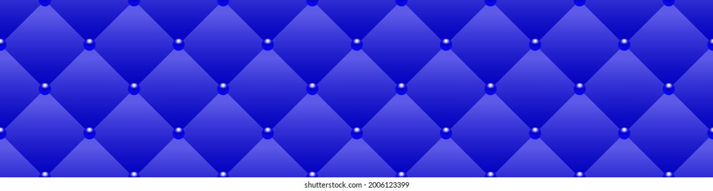 Blue luxury background with blue beads. Seamless vector illustration. 