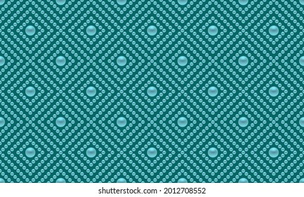 Blue luxury background with blue beads. Seamless vector illustration. 