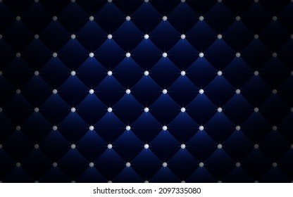 Blue luxury background with crystals. Vector illustration.