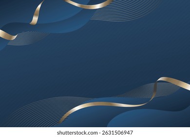 blauer Luxus-Hintergrund im horizontalen Rahmen für Textraum