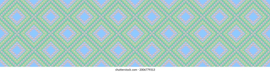 Blue luxury background with pearls. Seamless vector illustration. 