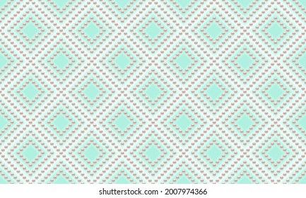 Blue luxury background with pearls. Seamless vector illustration. 