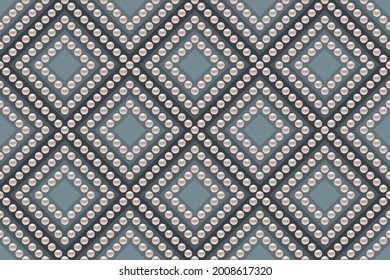 Blue luxury background with pearls. Seamless vector illustration. 