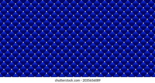 Blue luxury background with pearls. Seamless vector illustration. 