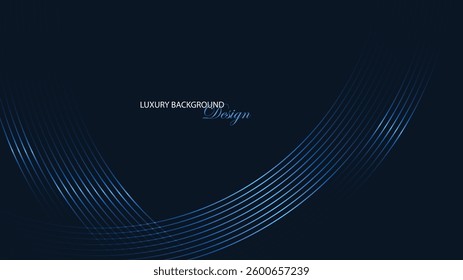 Blue Luxury background. Premium background with shiny blue line. Modern background with blue gradation color. Suit for banner, invitation, certificate, business card, voucher, backdrop, presentation