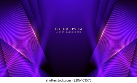 Fondo azul de lujo con líneas violetas y efecto rosa de luz. Diseño elegante. Ilustración del vector