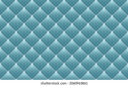 Blue luxury background with silver chains and beads. Vector illustration.
