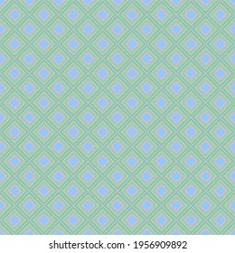 Blue luxury background in soft colors with small pearls and rhombuses. Seamless vector illustration. 
