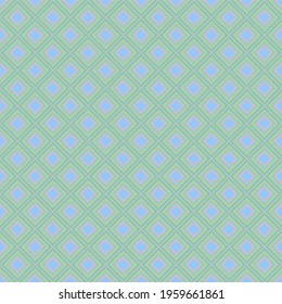 Blue luxury background in soft colors with small pearls and rhombuses. Seamless vector illustration. 