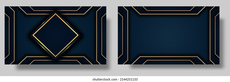 El fondo azul de lujo es adecuado para presentaciones, folletos, afiches, tarjetas de visita y más