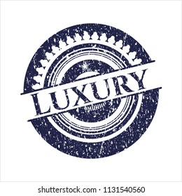 Blue Luxury distress rubber grunge stamp