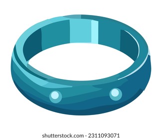 blue luxury ring isolated on white background icon isolated