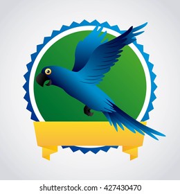 blue macaw design