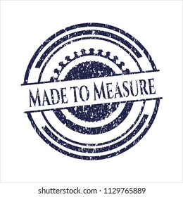 Blue Made to Measure rubber stamp