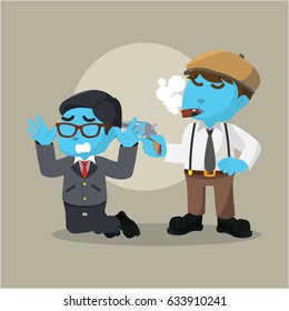 blue mafia guy hostage