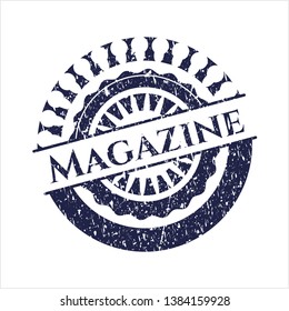 Blue Magazine rubber grunge stamp Blue Magazine rubber grunge stamp