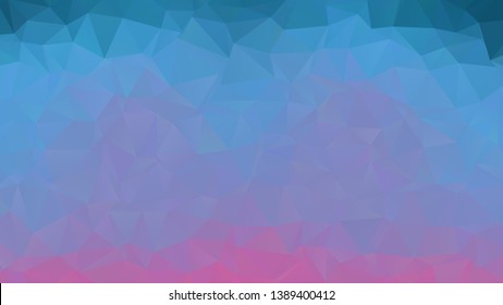 Blue and magenta abstract low poly backgound for modern design, vector illustration template