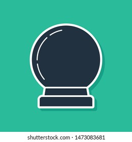 Blue Magic ball icon isolated on green background. Crystal ball.  Vector Illustration