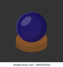 blue magic ball, vector image