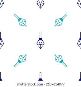 Blue Magic Stone Symbol einzeln auf weißem Hintergrund. Fantasy-Kristall. Schmuckstück für Spiel.  Vektorgrafik
