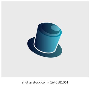 Blue Magician high hat logo design 