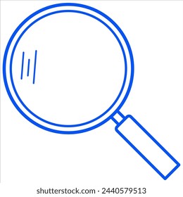 Blaues Vergrößerungssymbol, Vektorgrafik.