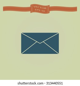 Blue Mail box icon. vector 