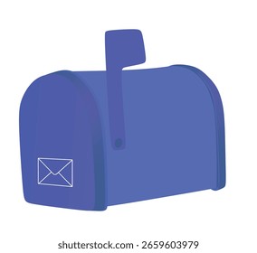 Blue mail box. vector illustration	
