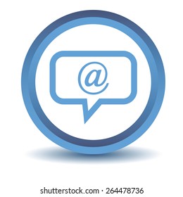 Blue Mail icon on a white background. Vector illustration