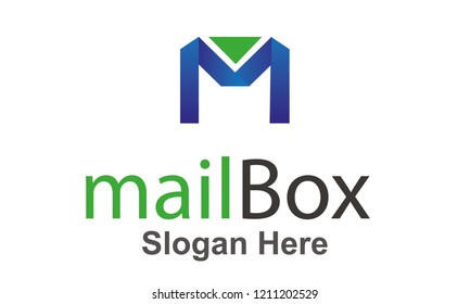 Blue Mail icon. Vector illustration